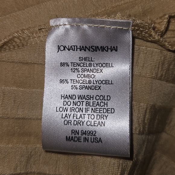 Jonathan Simkhai Janelle Mock Turtleneck, Open Back, Honey, Long Sleeve, Sz XL - Picture 12 of 12